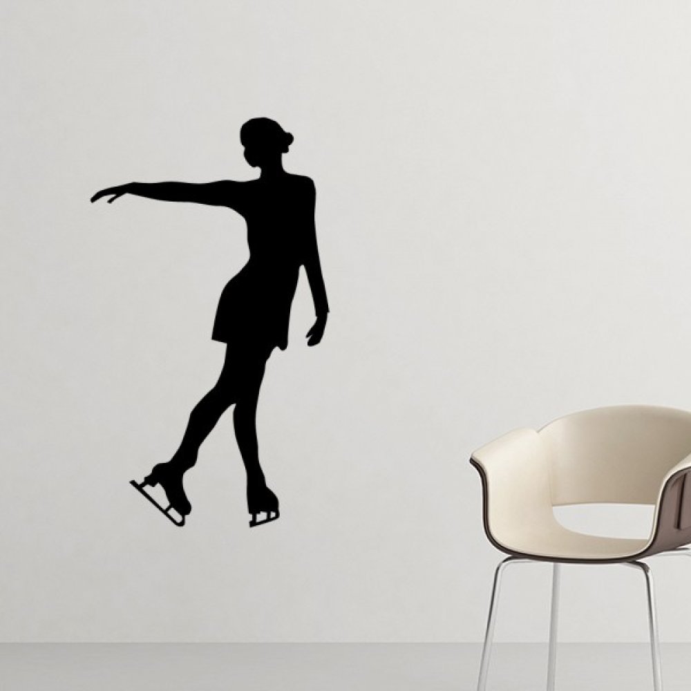 Person Figure Skating Silhouette - HD Wallpaper 