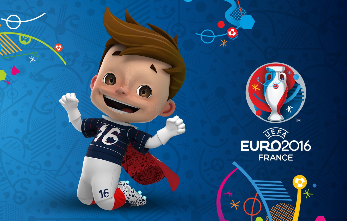 Photo Wallpaper Logo, Talisman, Uefa, Euro 2016, Euro - Euro 2016 Mascot - HD Wallpaper 