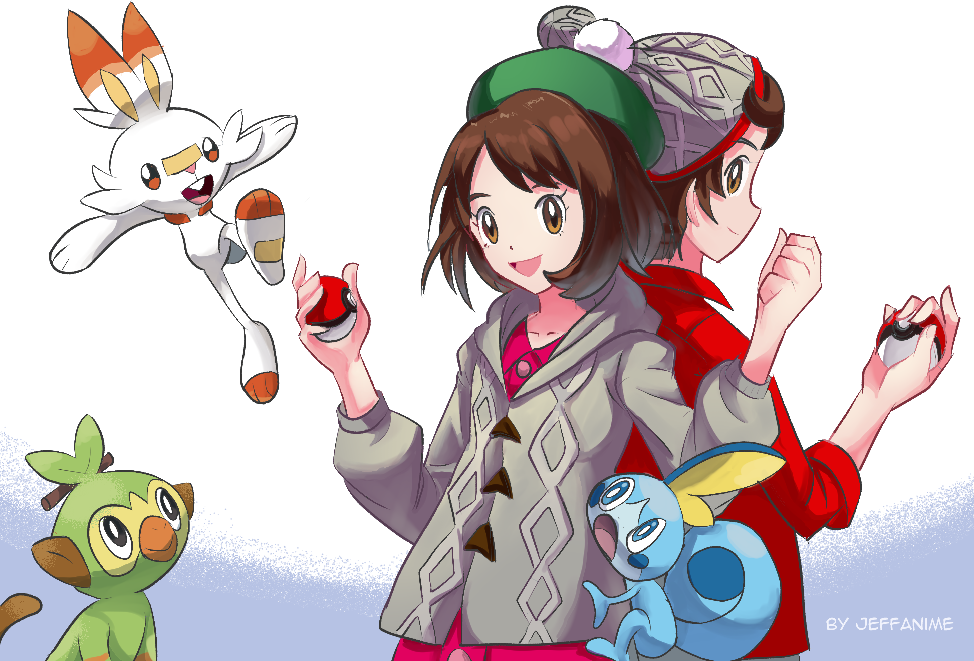Female Trainer Pokemon Sword And Shield - HD Wallpaper 