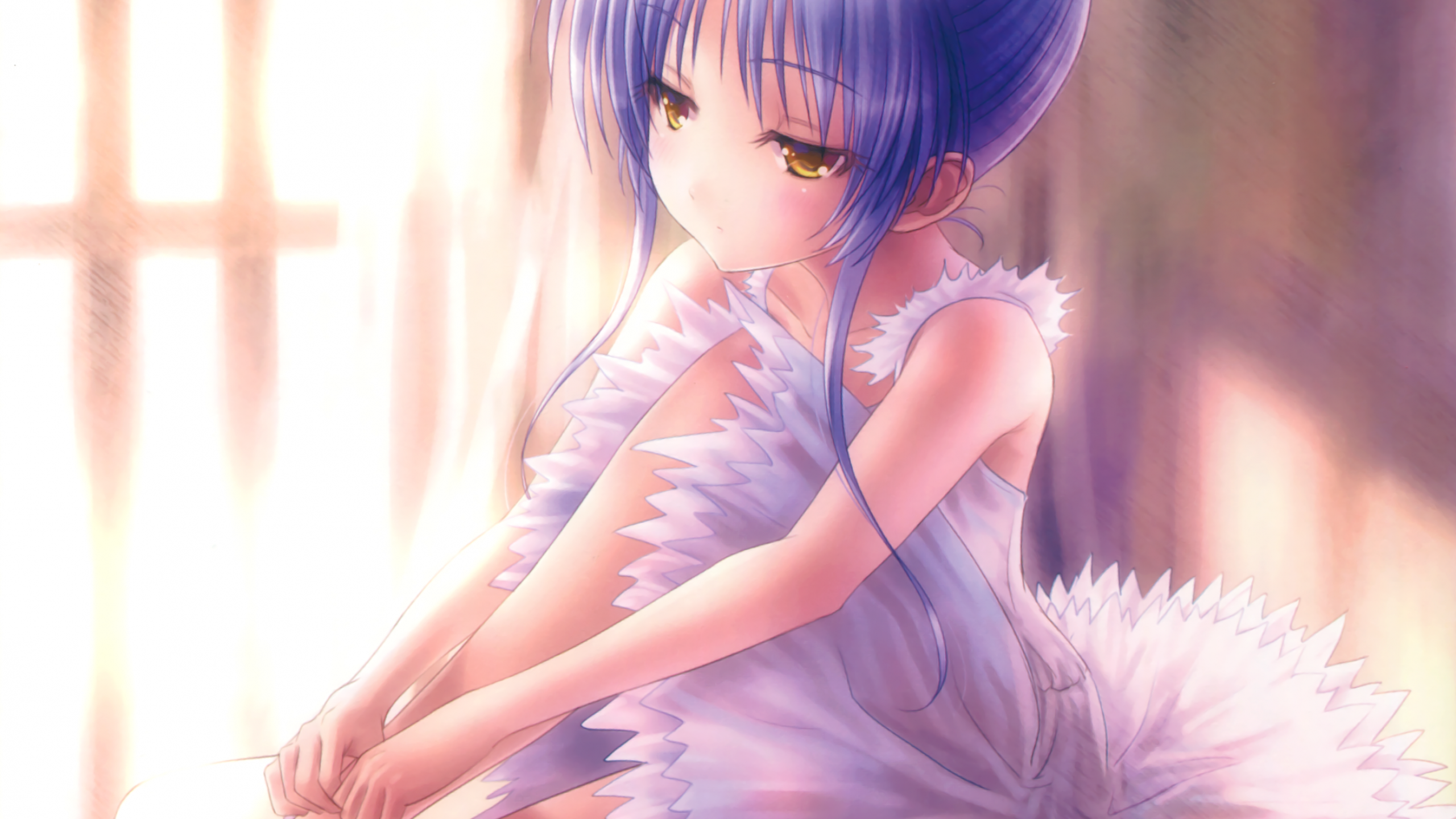 Kanade Tachibana, Angel Beats, Light Dress, Sad Face - HD Wallpaper 