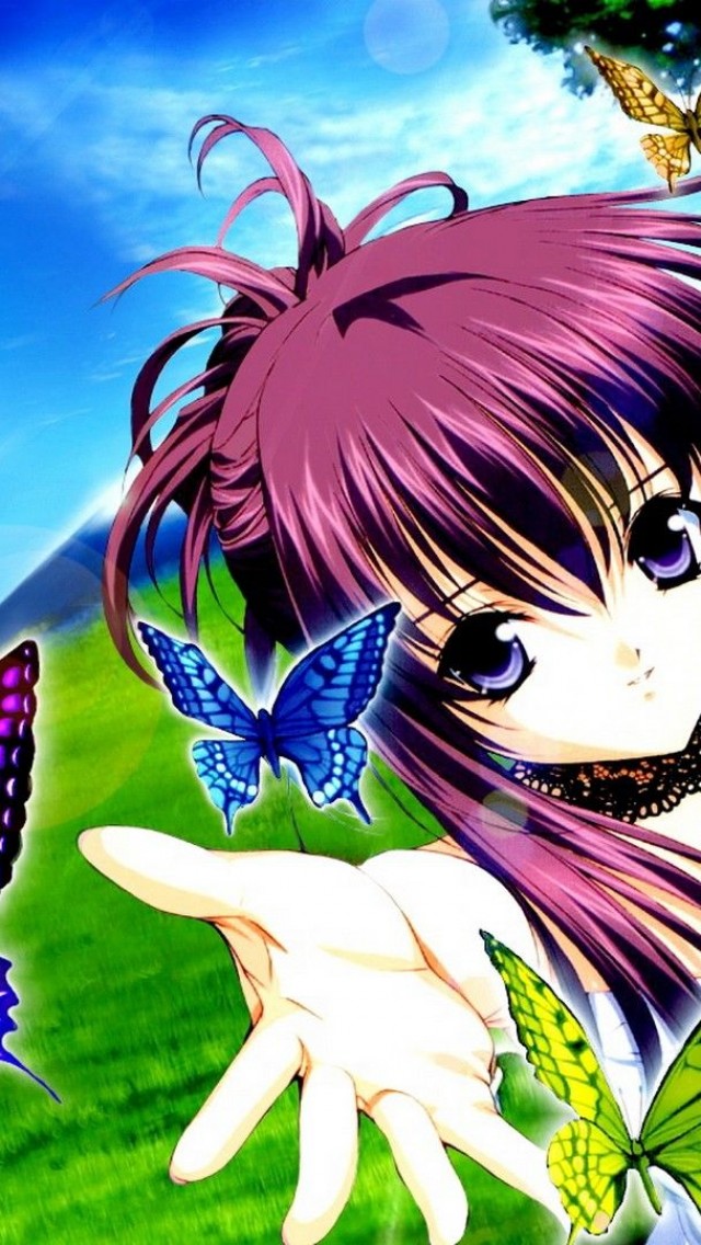 Anime Butterfly - 640x1136 Wallpaper 