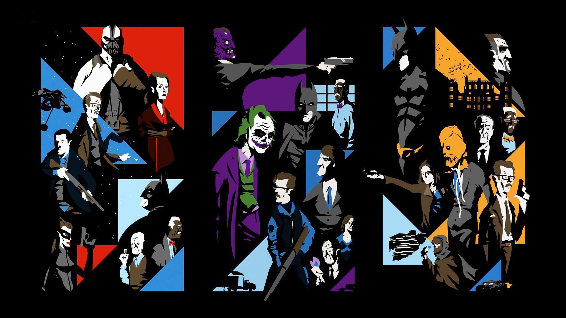 Joker Bane Scarecrow Batman - HD Wallpaper 