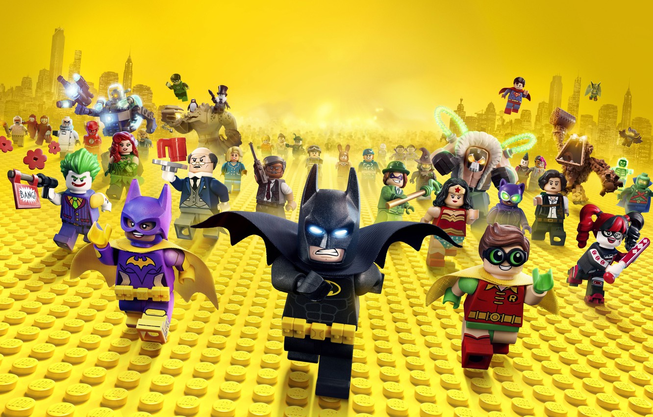 Photo Wallpaper City, Cinema, Wonder Woman, Toy, Batman, - Lego Hd Wallpaper Desktop - HD Wallpaper 