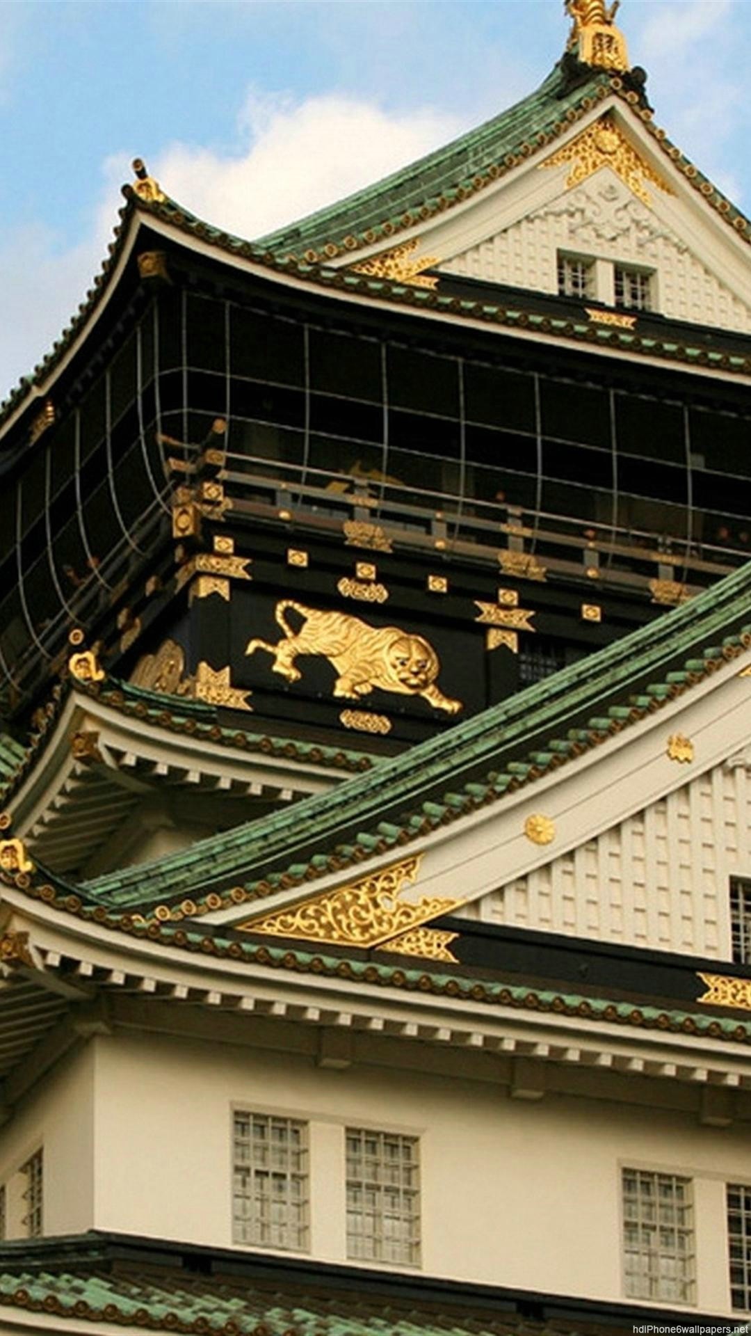 Travel Architecture Iphone 6 Wallpapers Hd Osaka Castle 1080x19 Wallpaper Teahub Io