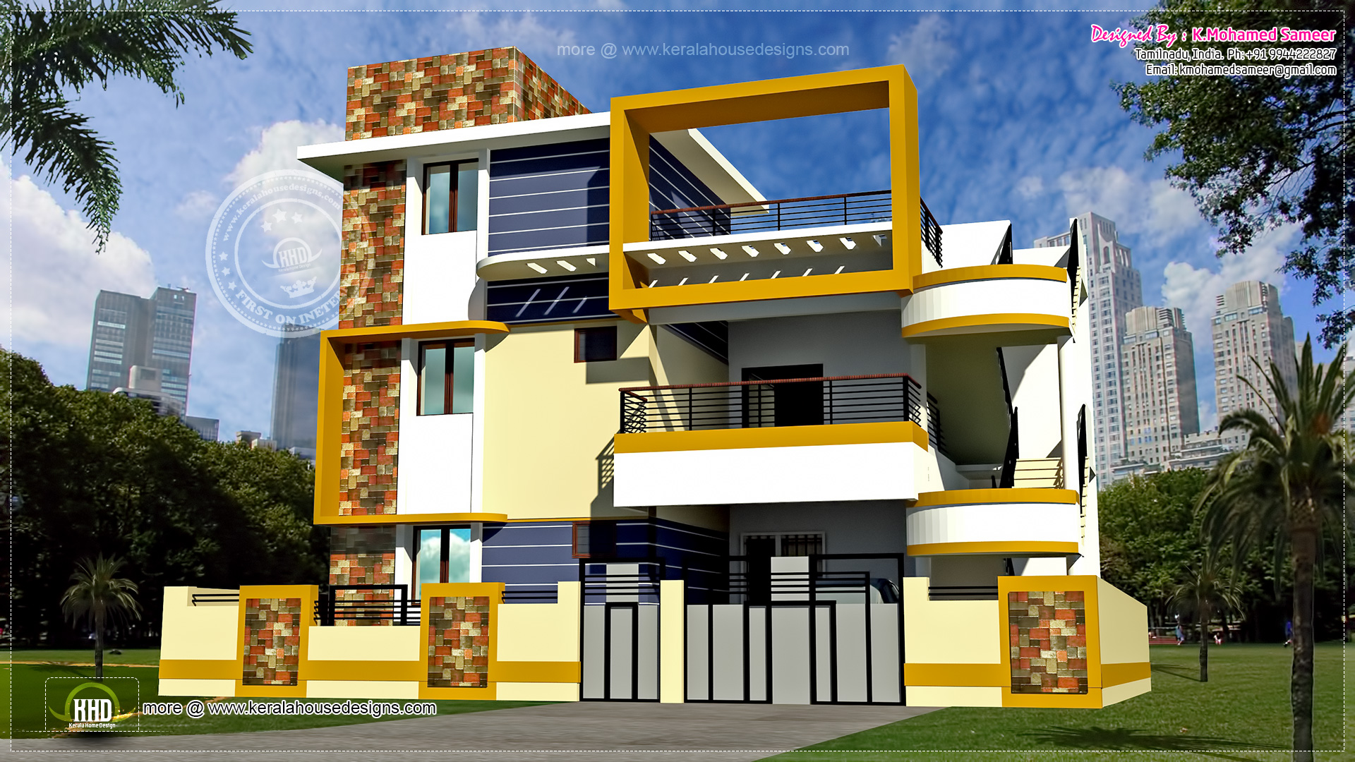 Simple Indian House Images - 2000 Sq Ft Bungalow Plan - HD Wallpaper 