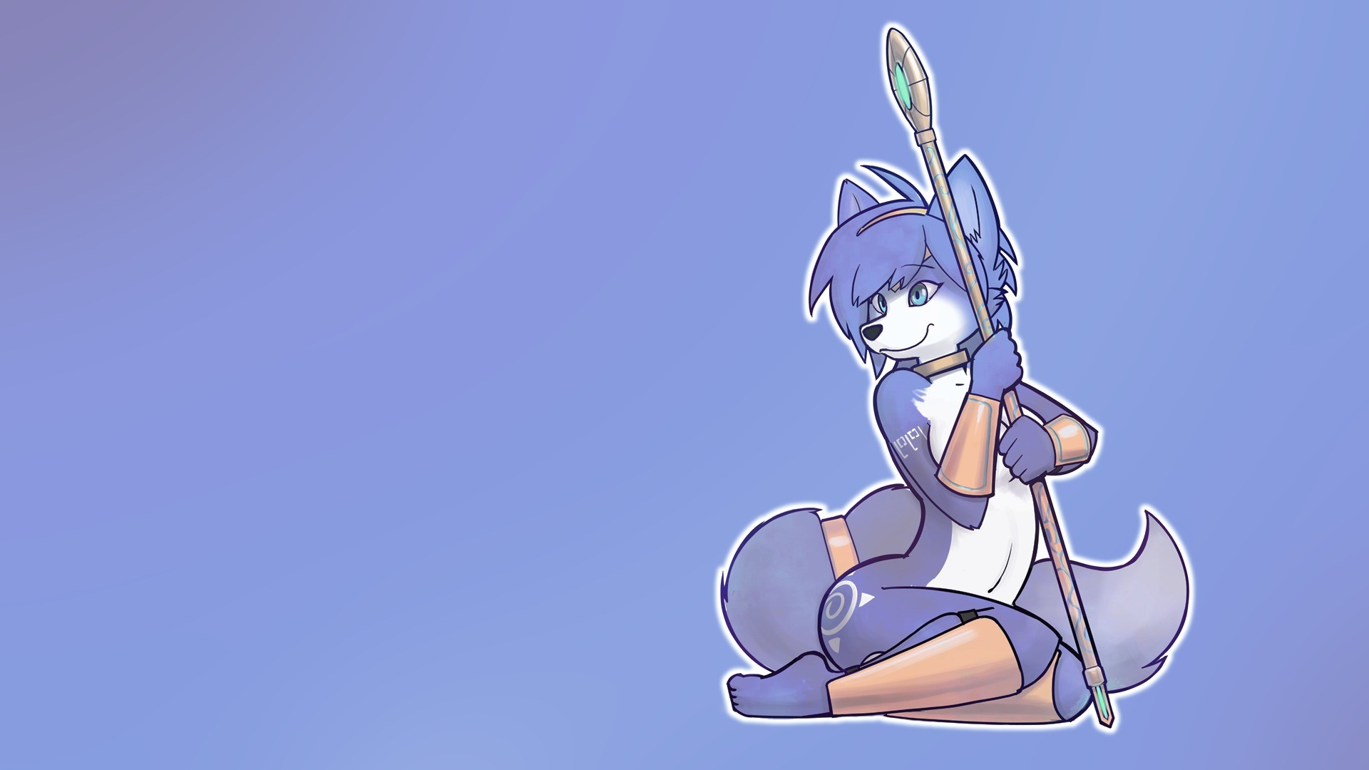 Hd Furry Wallpaper Wallpapersafari 
 Data-src - Krystal The Fox Background - HD Wallpaper 