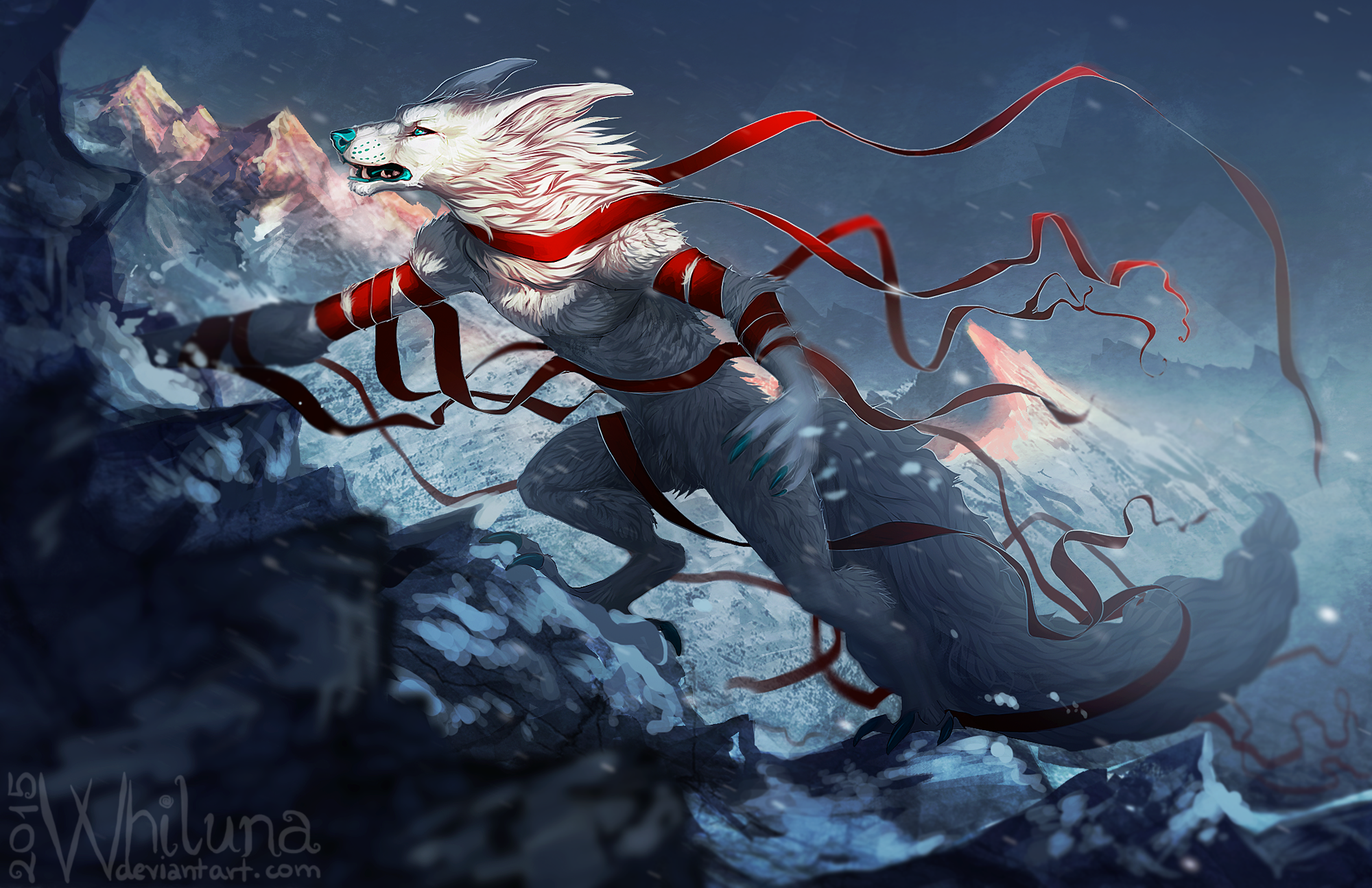 Anthropomorphic Female Cartoon Wolf - HD Wallpaper 