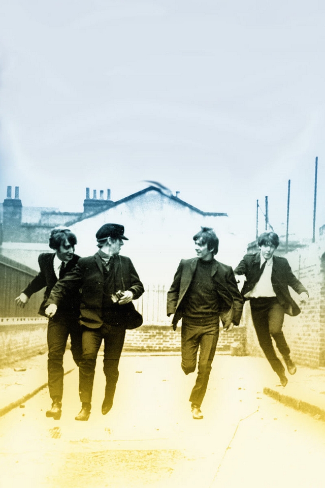 Beatles Running Alley Android Wallpaper - Hard Day's Night - HD Wallpaper 
