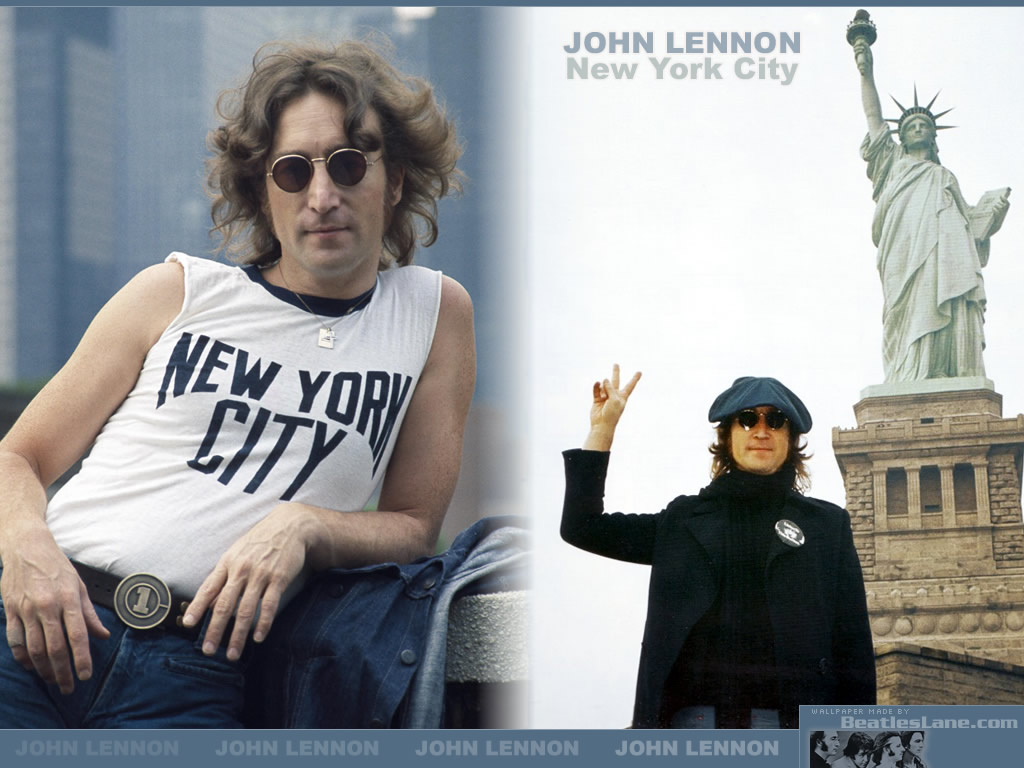 John Lennon Statue Liberty - HD Wallpaper 
