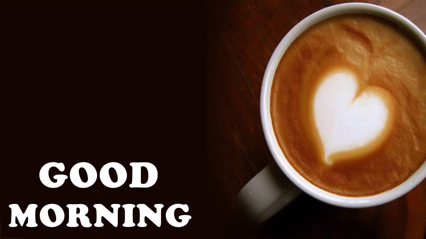 Coffee Cup Love Heart Good Morning Wallpaper - Doppio - HD Wallpaper 