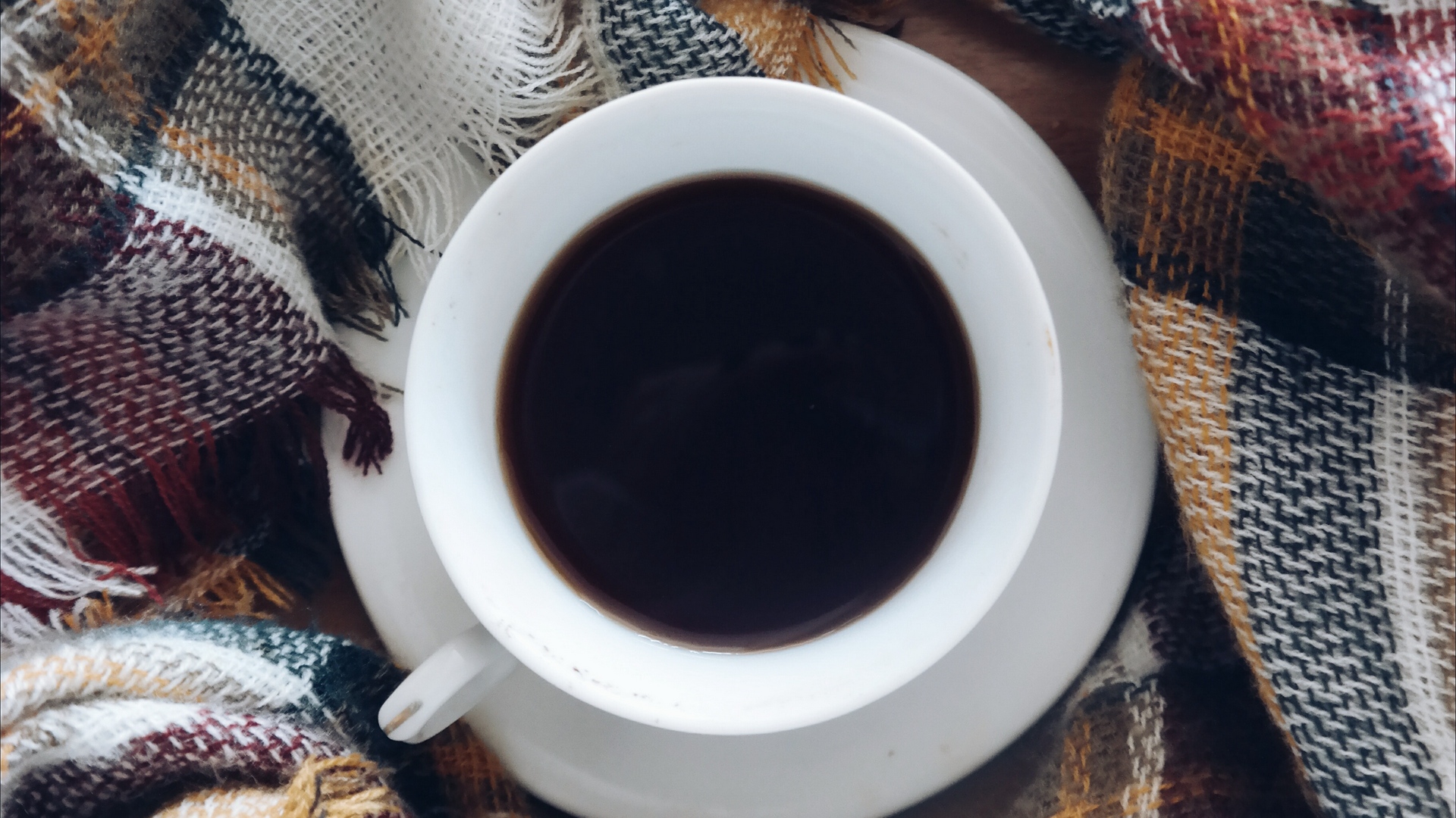 Wallpaper Coffee, Cup, Plaid, Coziness - Уют Кофе - HD Wallpaper 