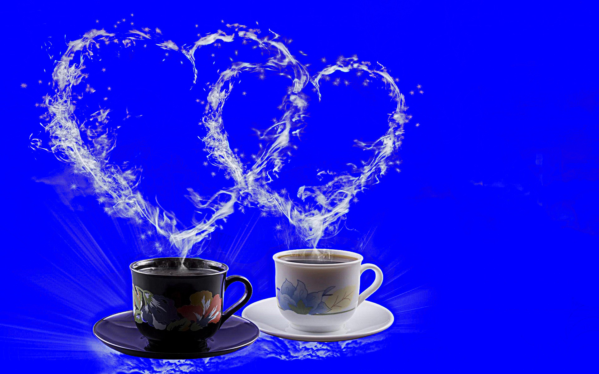 Good Morning Coffee Heart Shape Wallpapers And Backgrounds - HD Wallpaper 