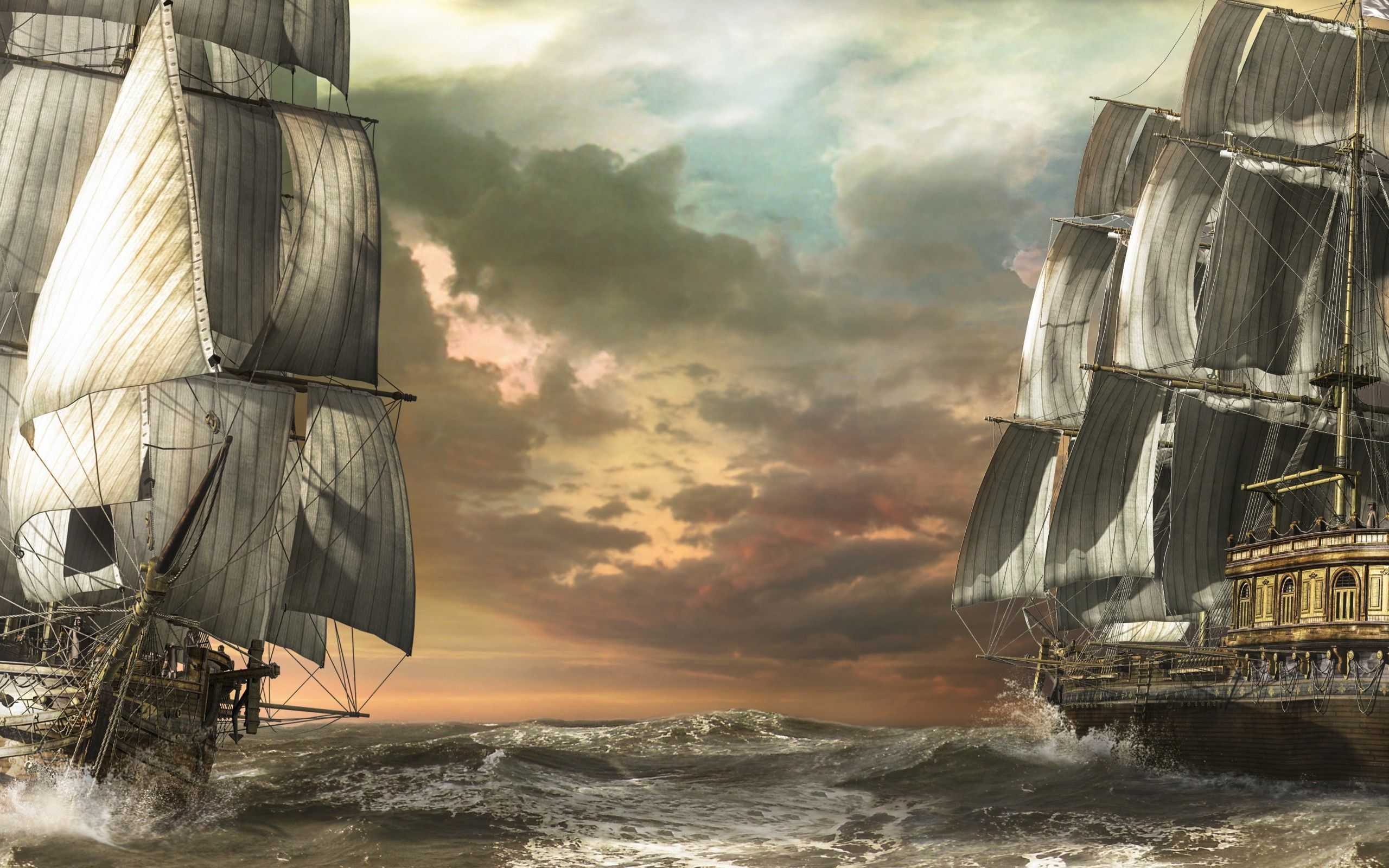 Pirate Ship - HD Wallpaper 
