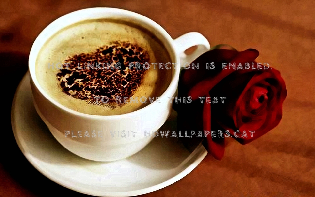 Good Morning Rosa Coffee Heart Bunas Dias - Coffee Cup Images Hd - HD Wallpaper 