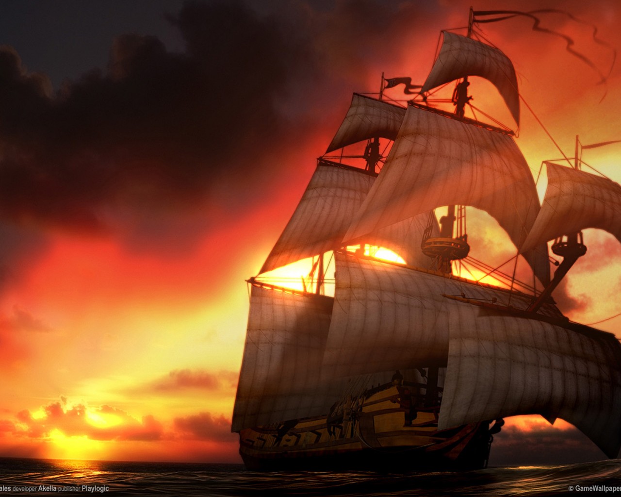 Pirate Ship Hd Wallpapers Backgrounds Wallpaper Hd - Pirates Of The Caribbean Background - HD Wallpaper 