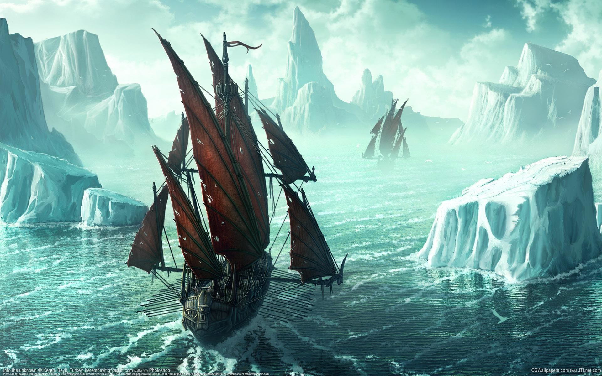 Ghost Ship Wallpapers - Fantasy Ships Art - HD Wallpaper 