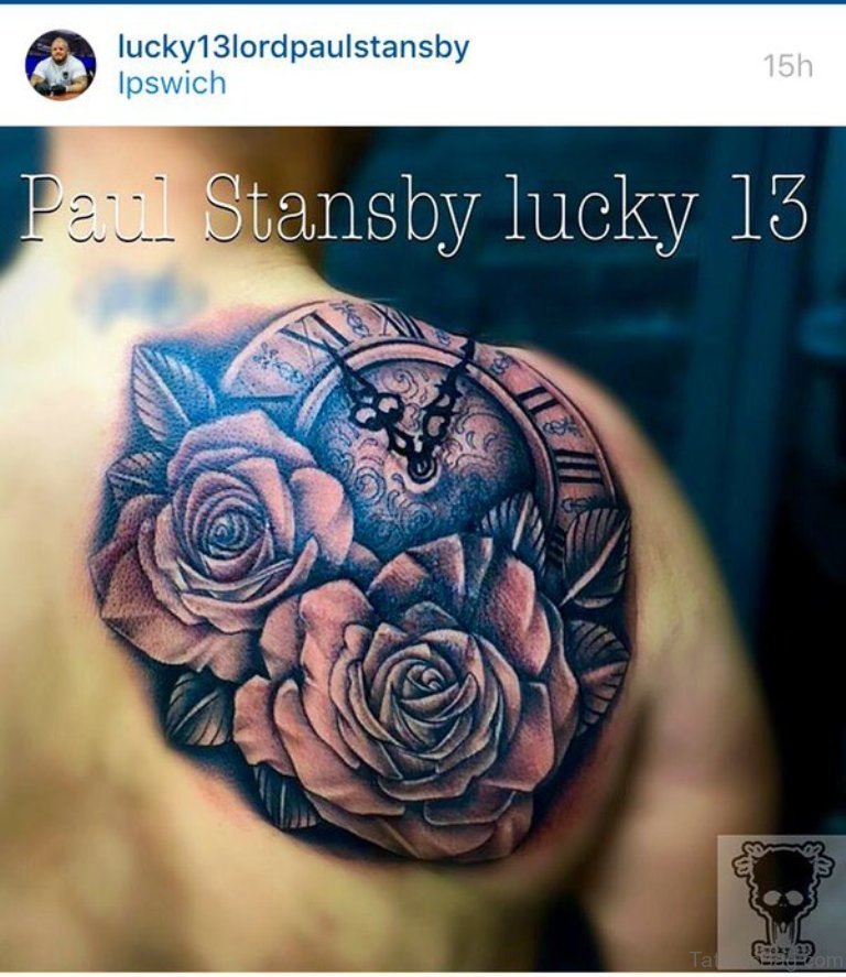 Rose Flower And Clock Tattoo - Clock Tattoo Design Chest - 768x887 Wallpaper Rose Flower And Clock Tattoo - Clock Tattoo Design Chest - 768x887 Wallpaper