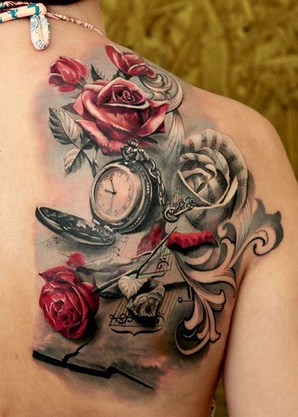 Clock Tattoo Designs - Tattoos For Women - HD Wallpaper 
