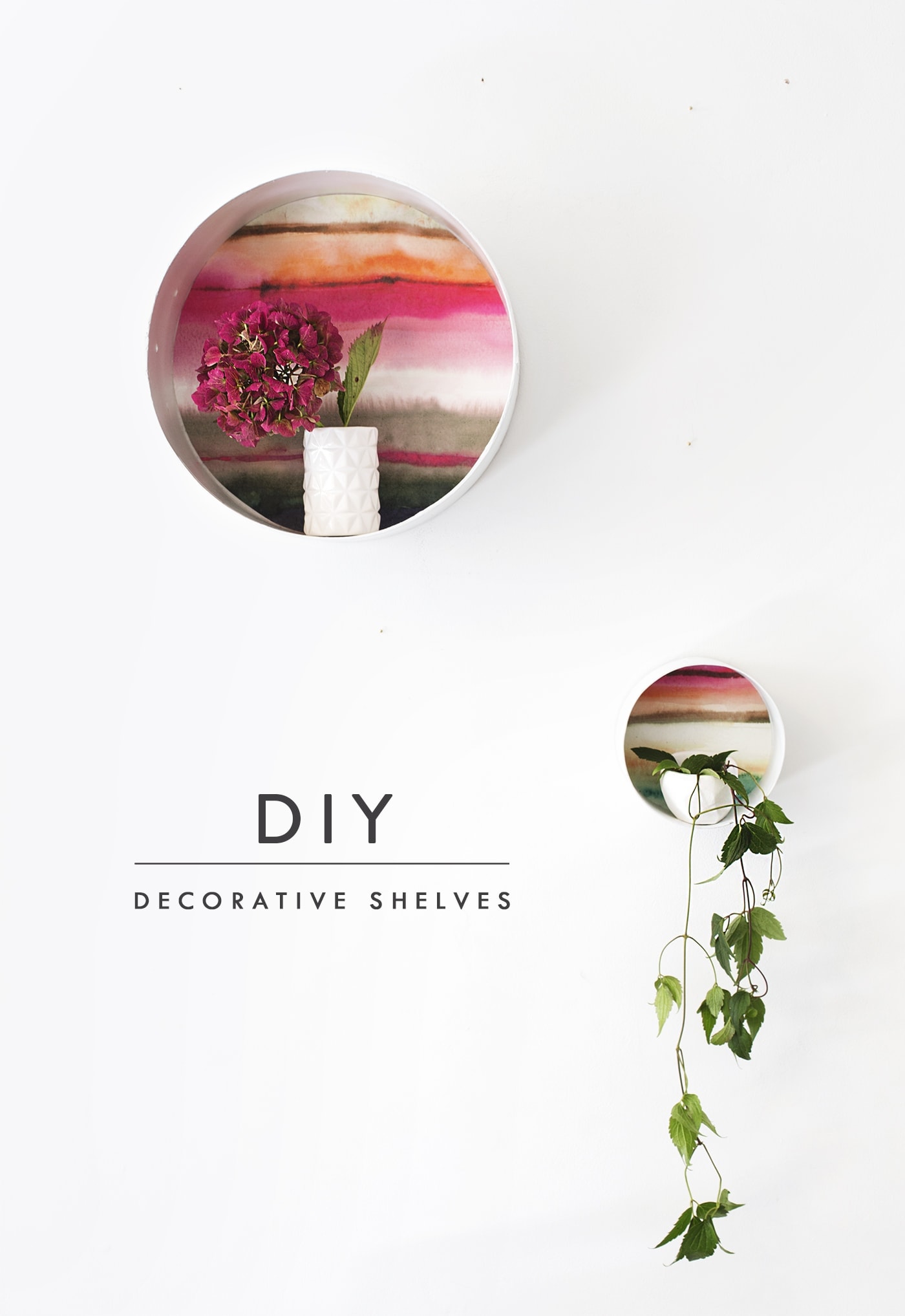 Diy Decorative Display Shelves Using Voyage Wallpaper - Do It Yourself - HD Wallpaper 