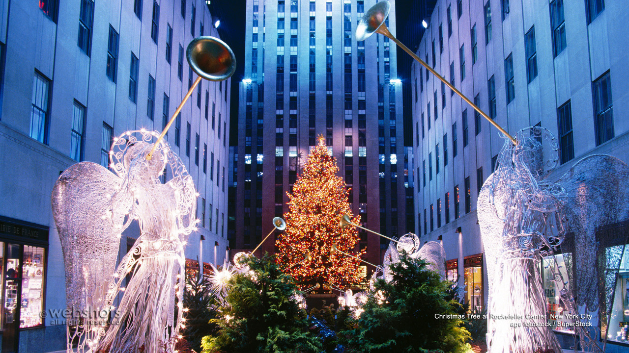 Christmas Tree At Rockefeller Center, New York City - Ge Building - HD Wallpaper 