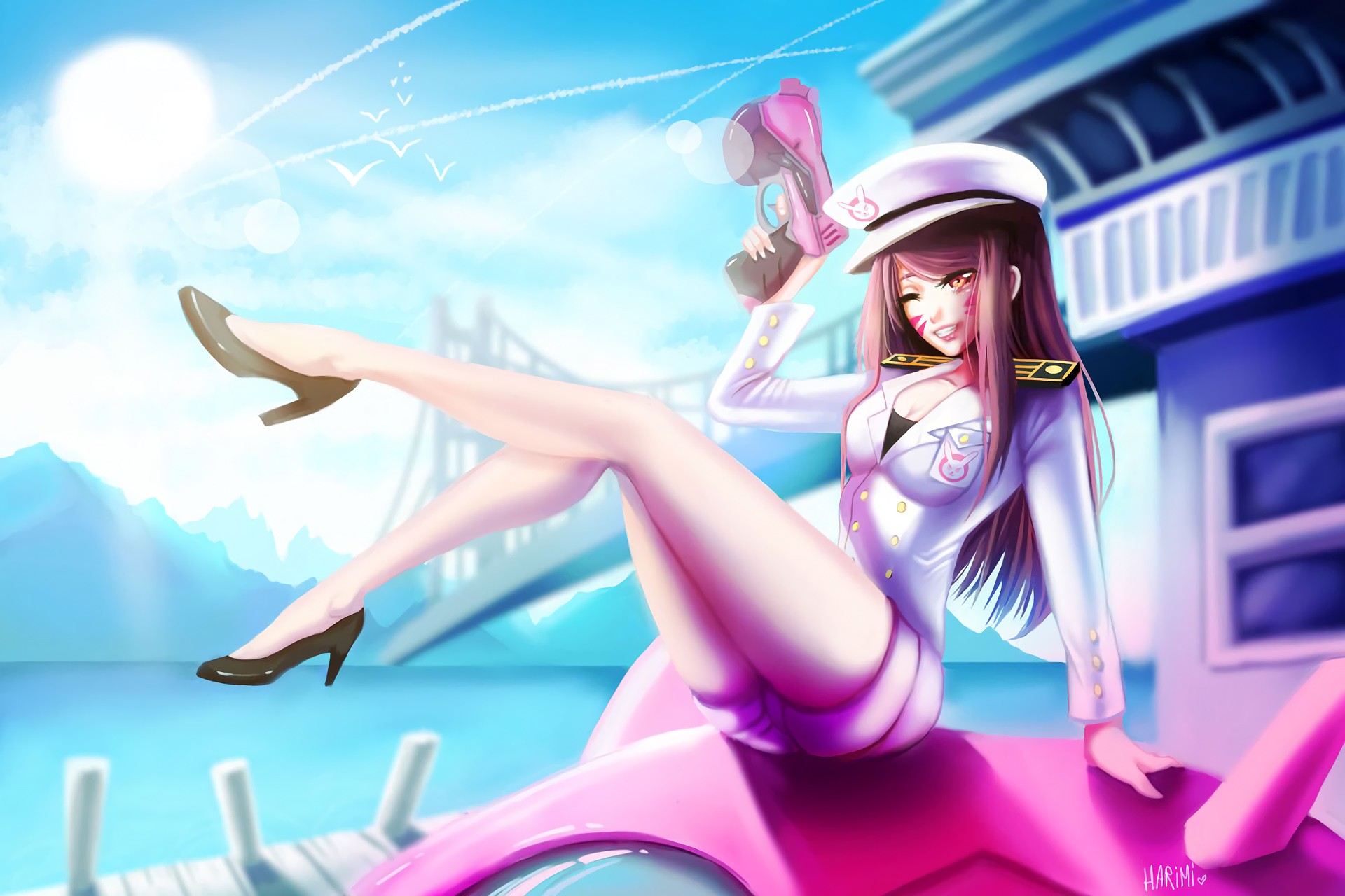 K-popstar Ahri By Harimii Hd Wallpaper Background Fan - Cartoon - HD Wallpaper 