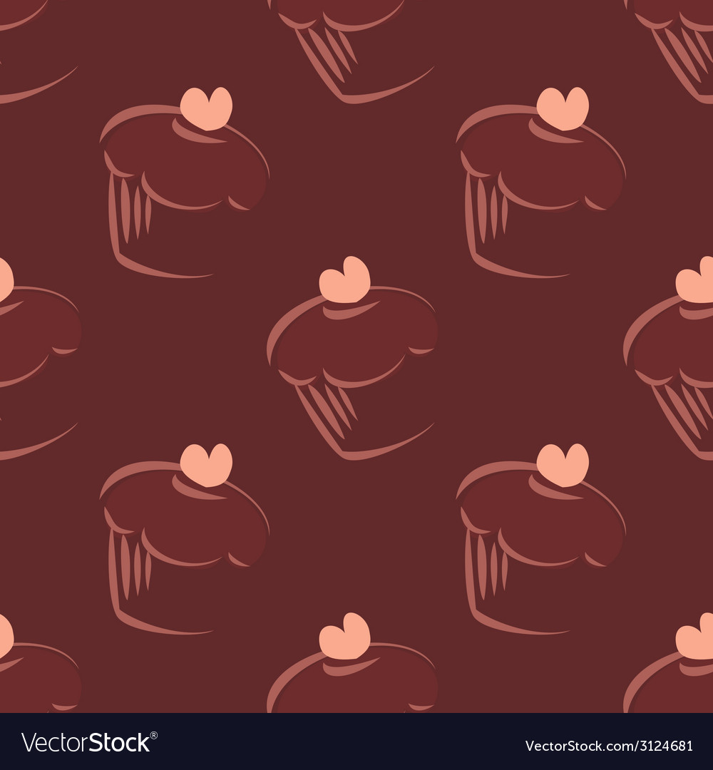 Cupcake Background Brown - HD Wallpaper 