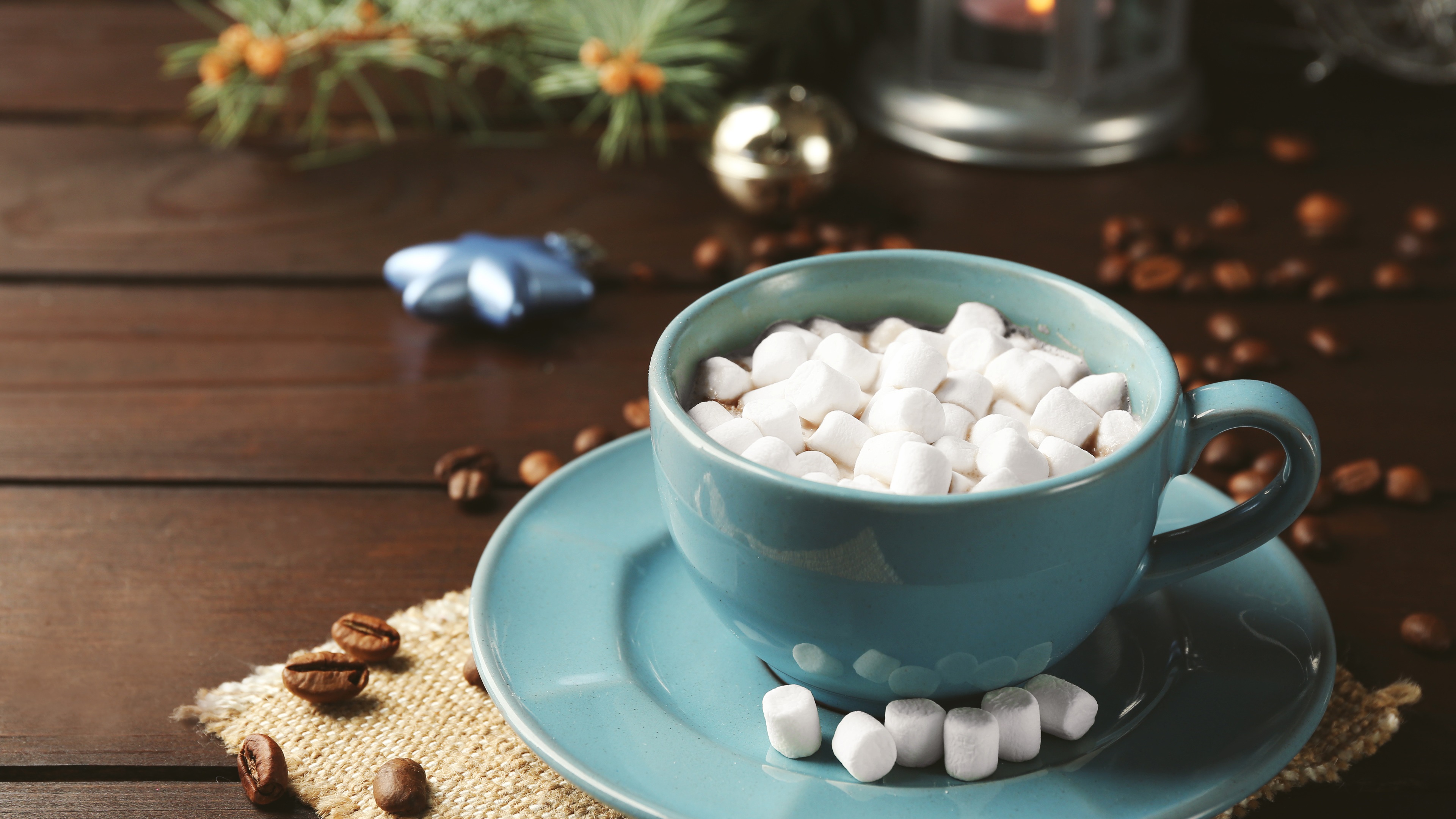 Wallpaper Hot Chocolate, Cocoa, Marshmallow, Cup, Drinks - Hot Chocolate With Marshmallows - HD Wallpaper 