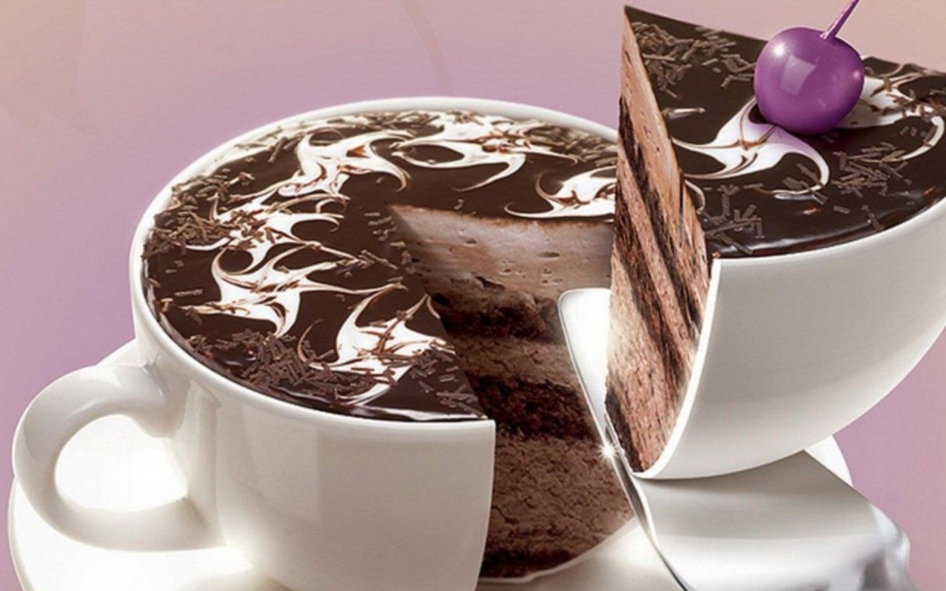 Pin Cup Of Hot Chocolate Hd Wallpapers 1080p Desktop - Coffee Cup Fondant Cake - HD Wallpaper 