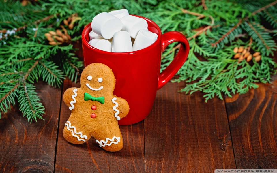 Christmas Marshmallows In Cup - HD Wallpaper 