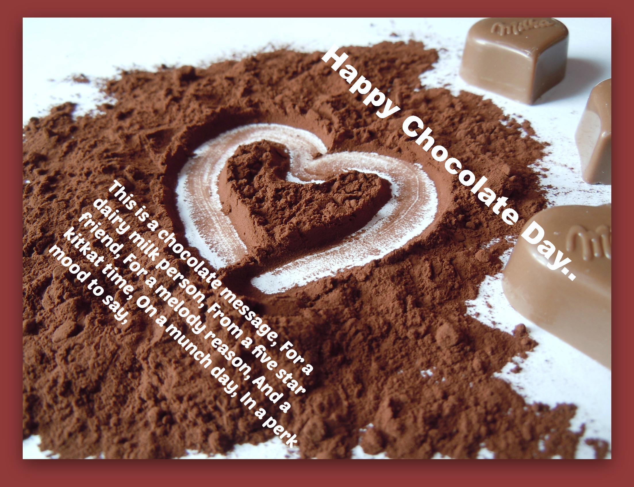 Happy Chocolate Day Messages, Sms, Wallpapers For Girlfriend - HD Wallpaper 