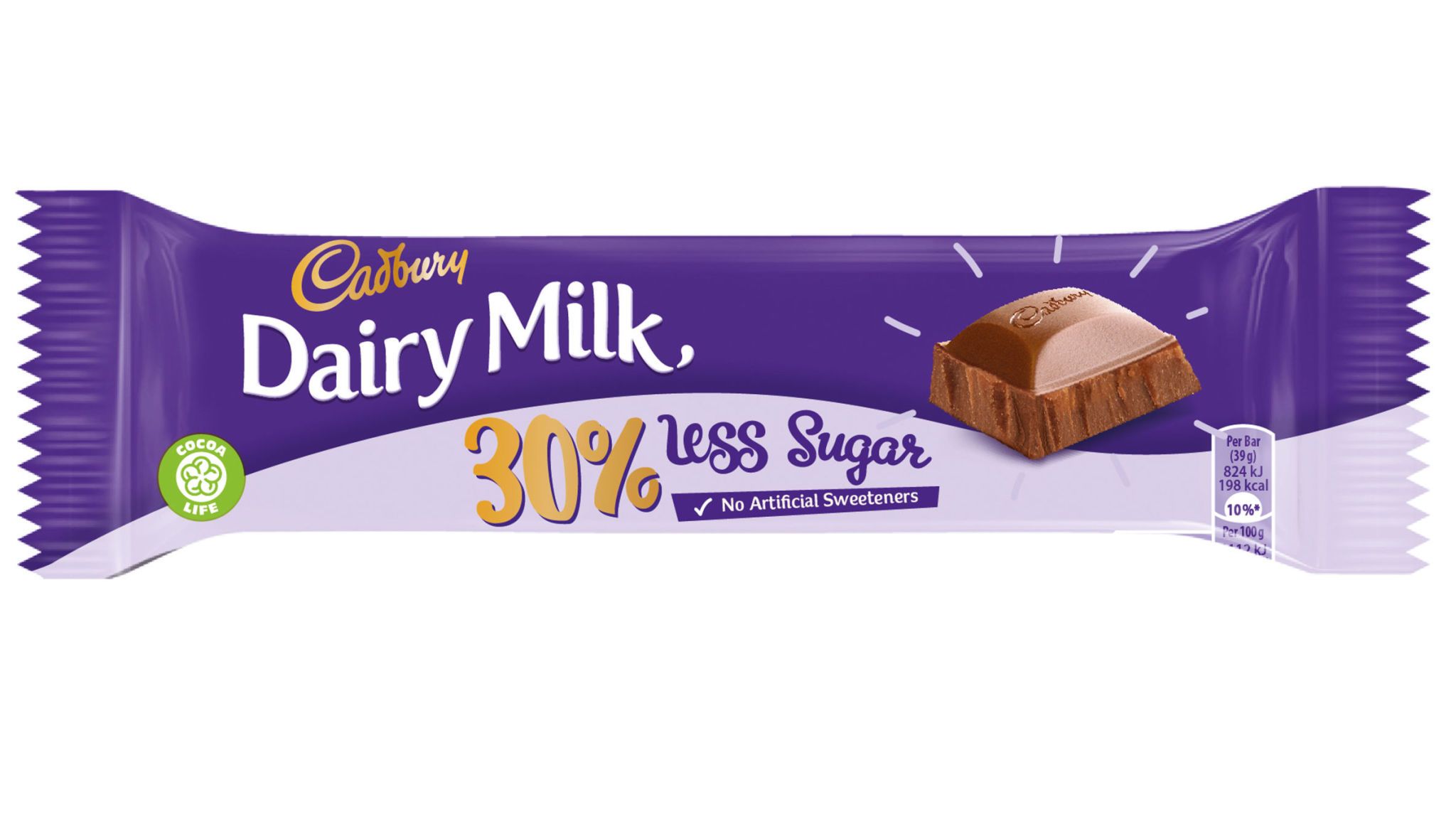 The New Reduced Sugar Dairy Milk Bar - Dairy Milk 30% Less Sugar - HD Wallpaper 