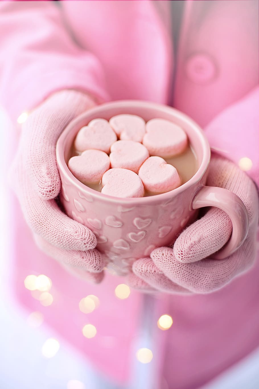 Valentine S Day, Hot Chocolate, Hot Cocoa, Pink, Hearts, - HD Wallpaper 