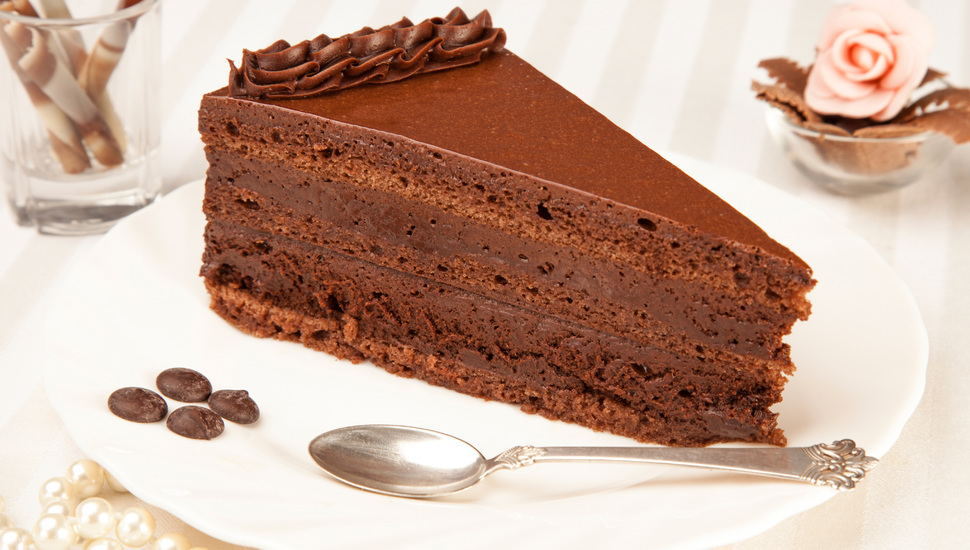 Cream, Coffee, Cake, Grain, Piece, Cake, Chocolate - Spoon On Cake Plate - HD Wallpaper 