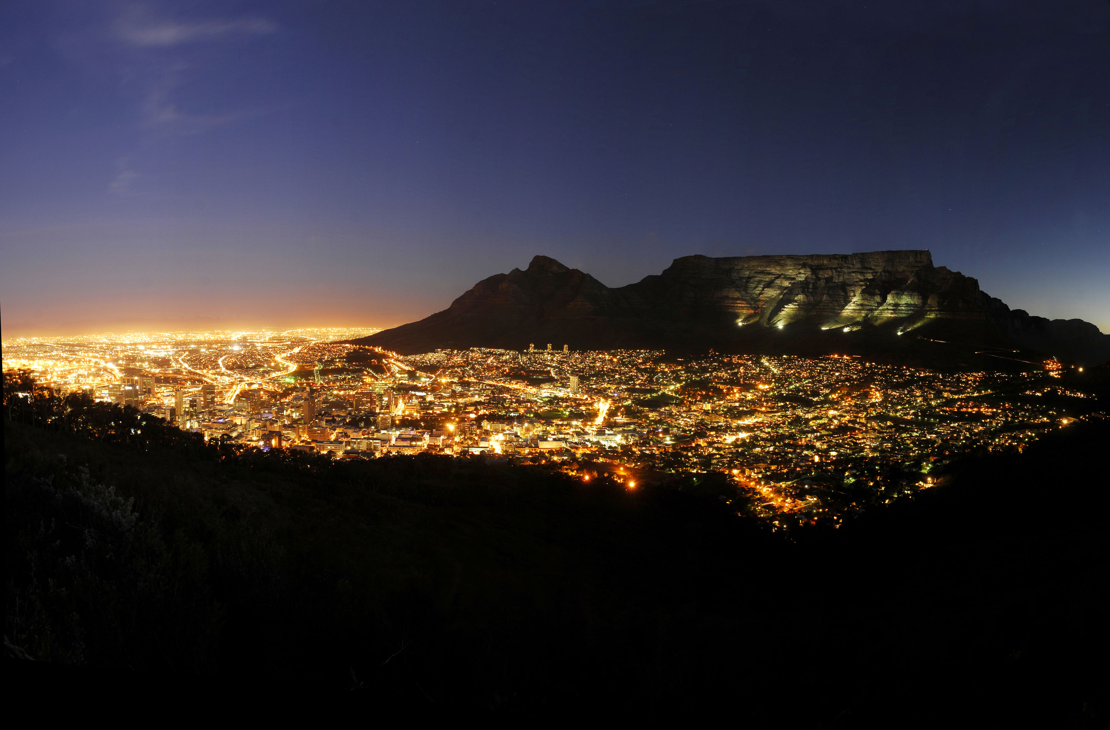 Cape Town South Africa Wallpaper 16 Hd - Cape Town South Africa At Night - HD Wallpaper 