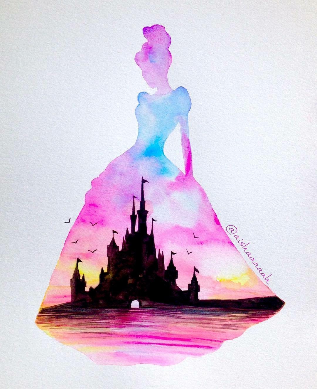 Cinderella Wallpapers Disney Art, Princess - Disney Princess Castle Drawing - HD Wallpaper 