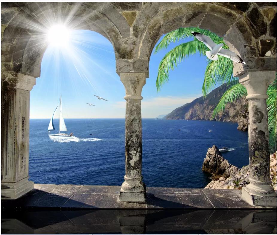 Custom Photo Wallpaper For Walls 3 D Murals Wallpaper - Arc Structure - HD Wallpaper 