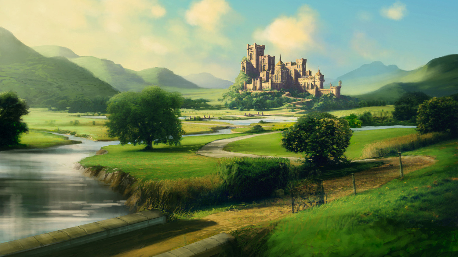 Castle From 12 Dancing Princesses - Barbie 12 Dancing Princesses Background - HD Wallpaper 