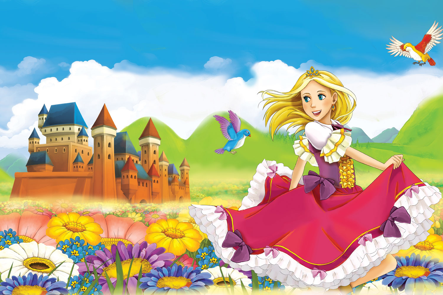 Princess Castle - Illustration - HD Wallpaper 