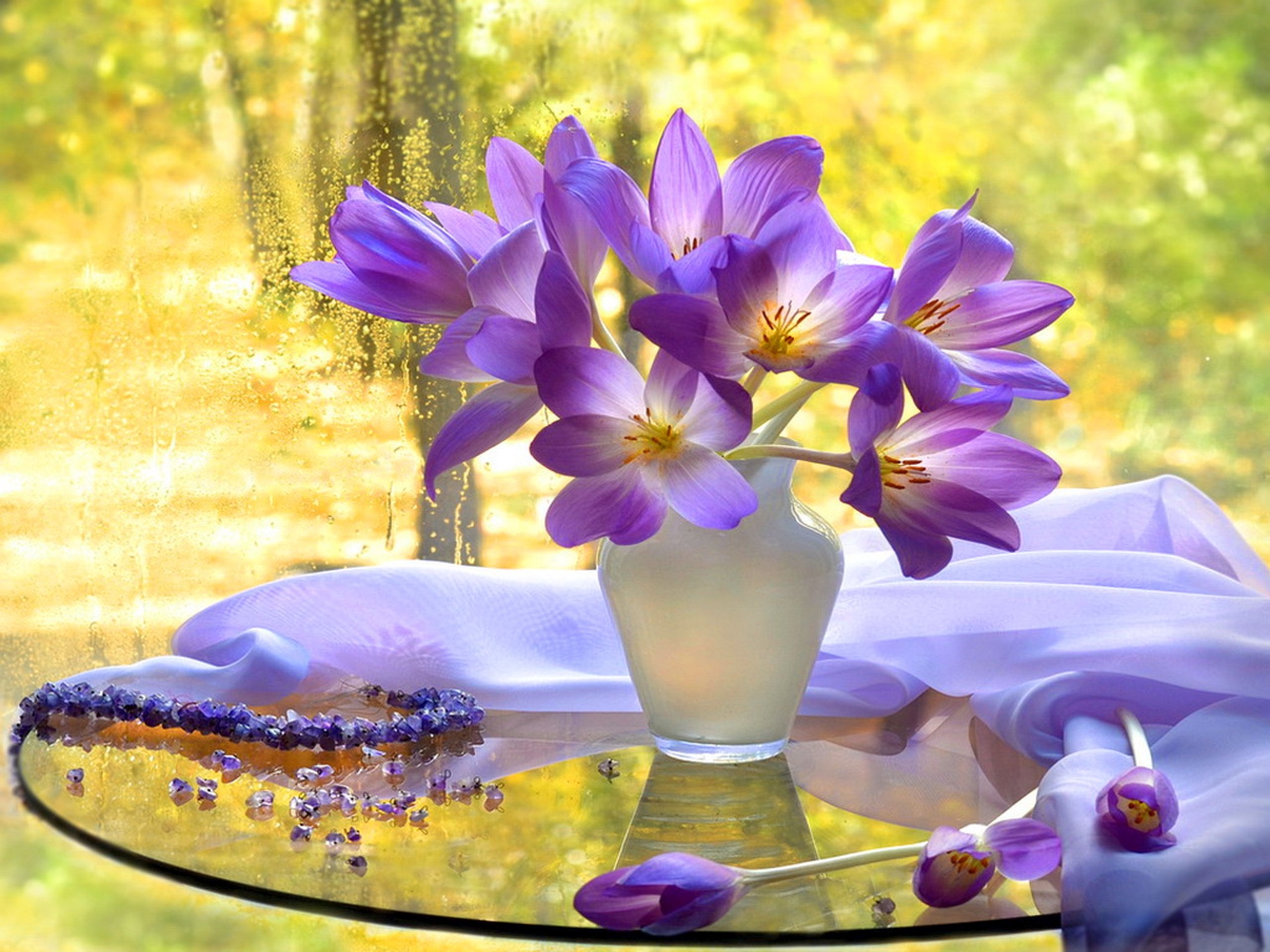 Beautiful Flowers In Vases - HD Wallpaper 