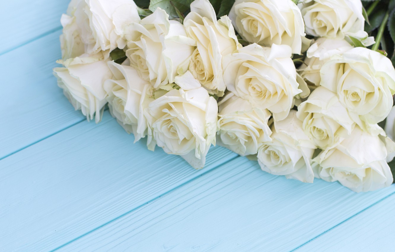 Photo Wallpaper Flowers, Roses, Bouquet, White, White, - High Resolution White Roses Background - HD Wallpaper 