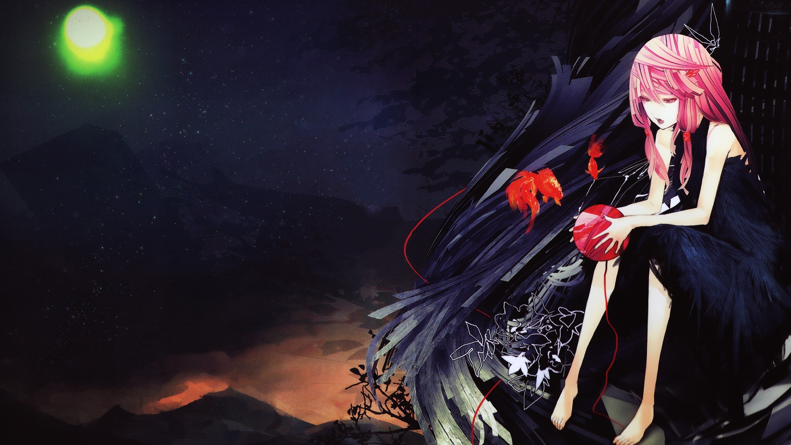 Inori Yuzuriha, Guilty Crown, Night, Lights - HD Wallpaper 