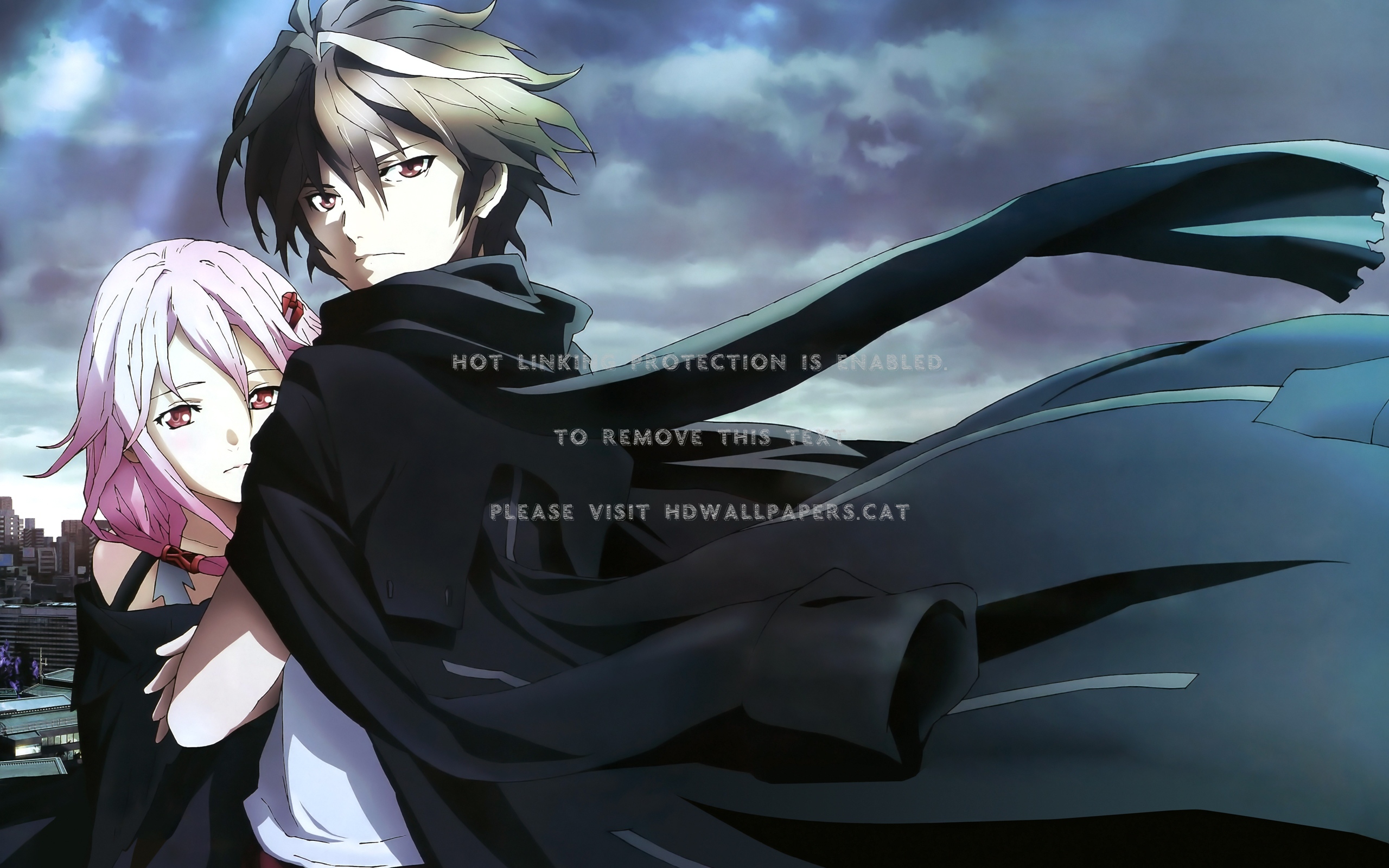 Guilty Crown Shuu Inori Yuzuriha Ouma Anime - Guilty Crown Inori X Shu - HD Wallpaper 