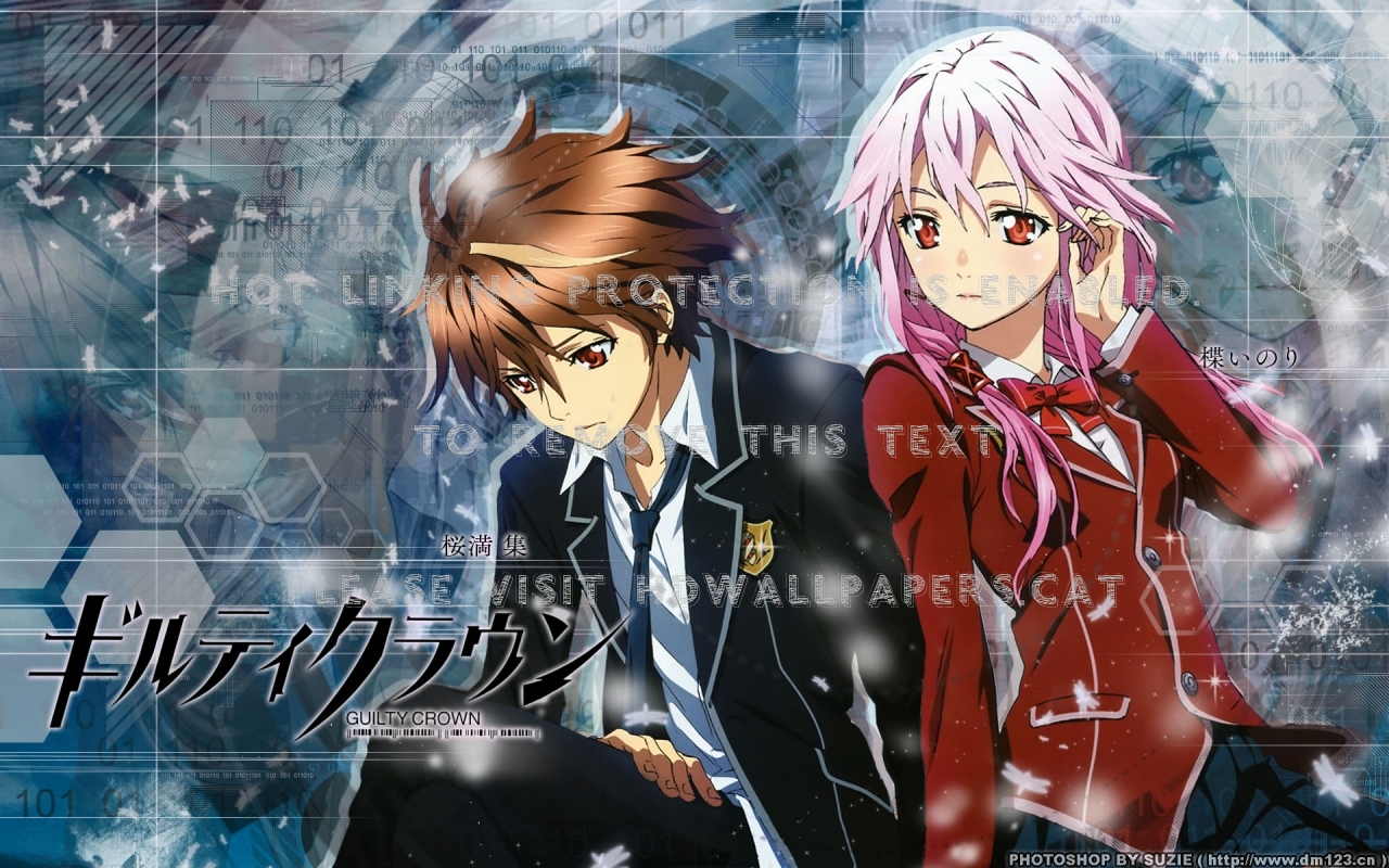 Shu Ouma & Yuzuriha Inori Guilty Crown Ah - Guilty Crown Shu And Inori Hd - HD Wallpaper 
