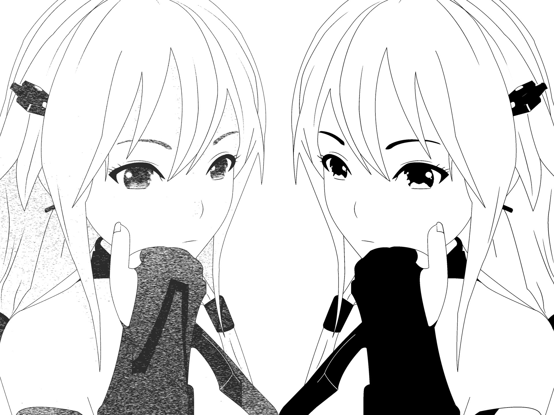 Inori Yuzuriha White Black - HD Wallpaper 