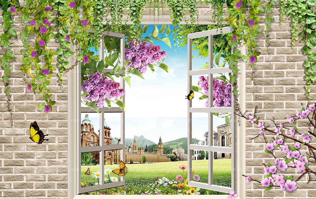 Hd Window Flower - HD Wallpaper 