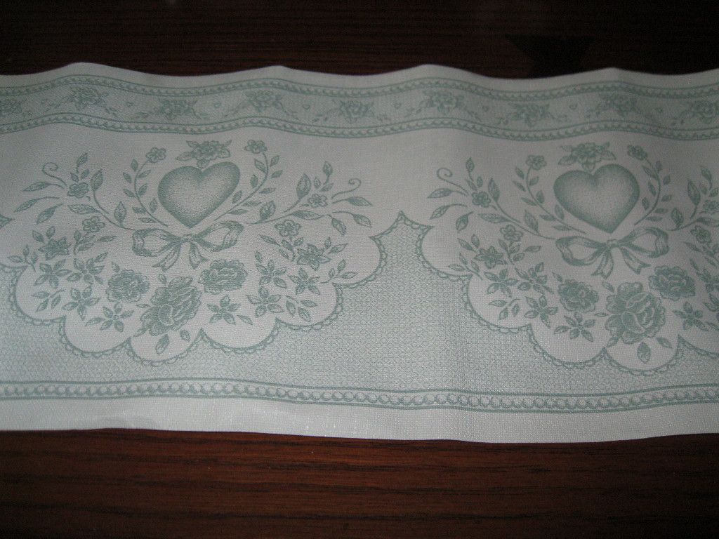 Ribbon Green White Lace Look Wallpaper Border Cottage - Embroidery - HD Wallpaper 