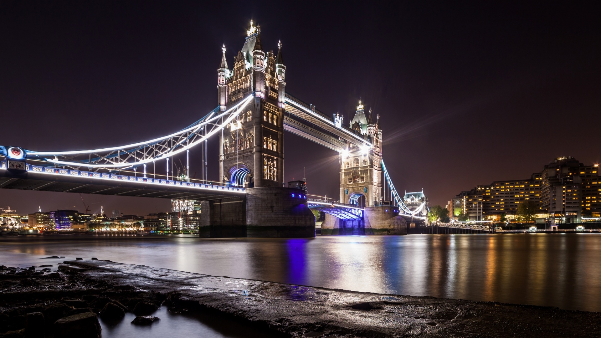 London Bridge And River - London Bridge At Night - HD Wallpaper 