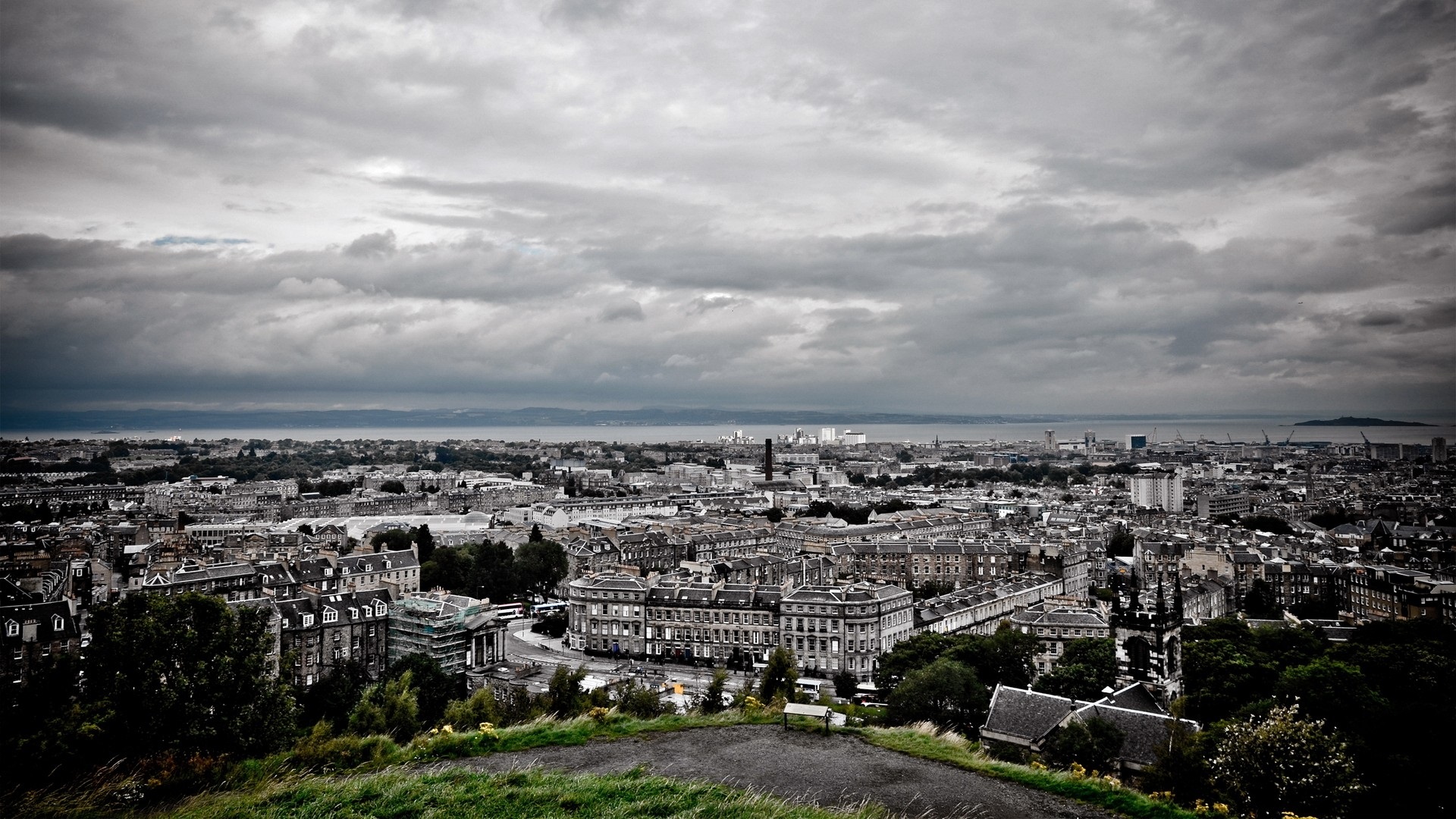 Wallpaper London, City Buildings, Clouds, Dusk, Uk - Calton Hill - HD Wallpaper 