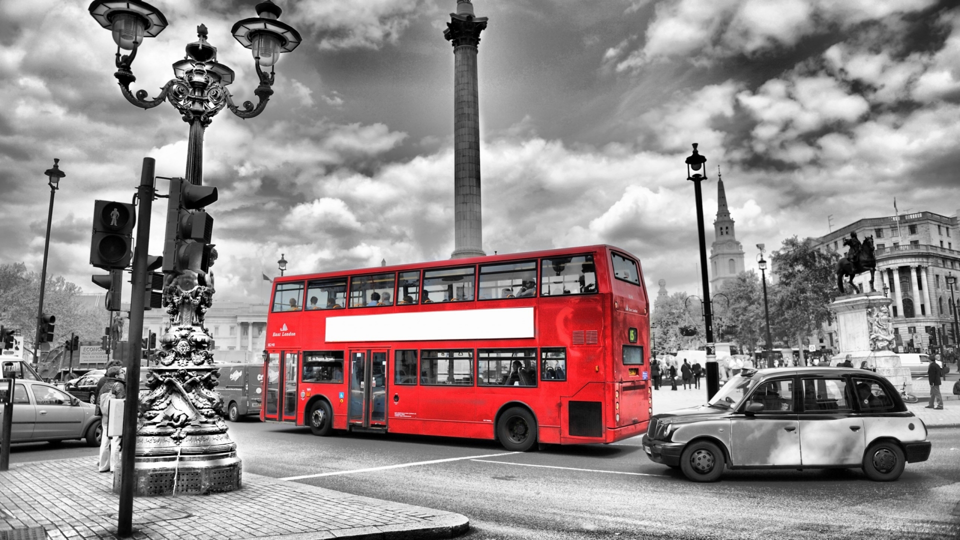 Black And White London For 1920 X 1080 Hdtv 1080p Resolution - City Road Blur Background - HD Wallpaper 