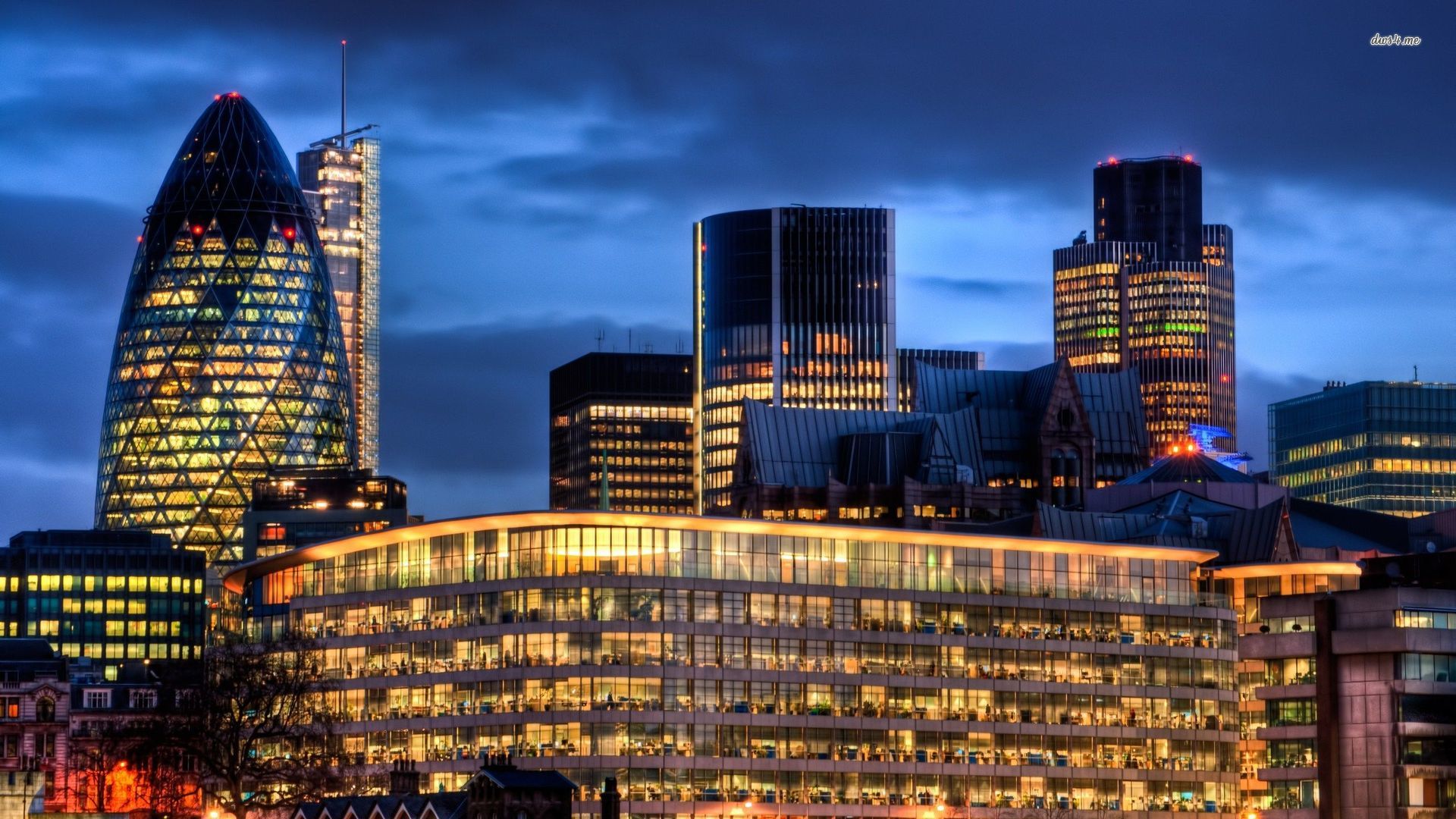 City London By Night - HD Wallpaper 